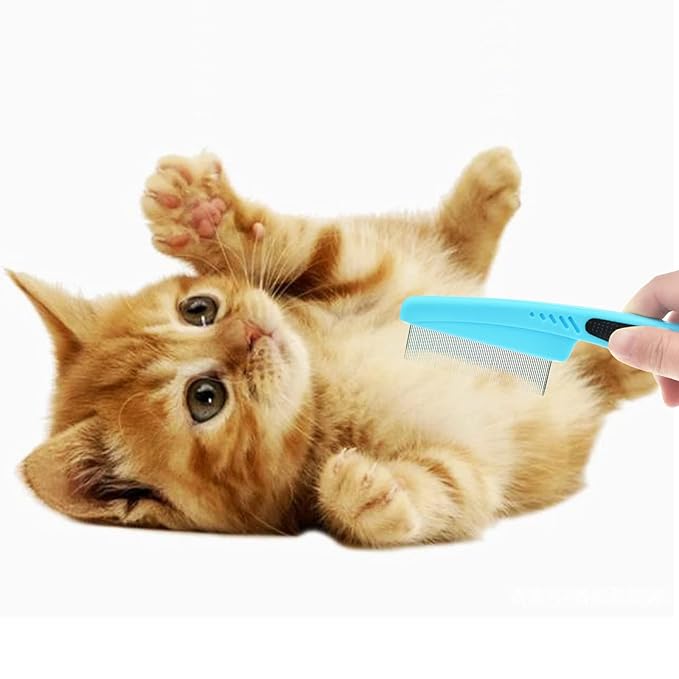 Dog Comb Flea Comb Fine Tooth Tear Stain Grooming Comb for Removing Crust Mucus Stains
