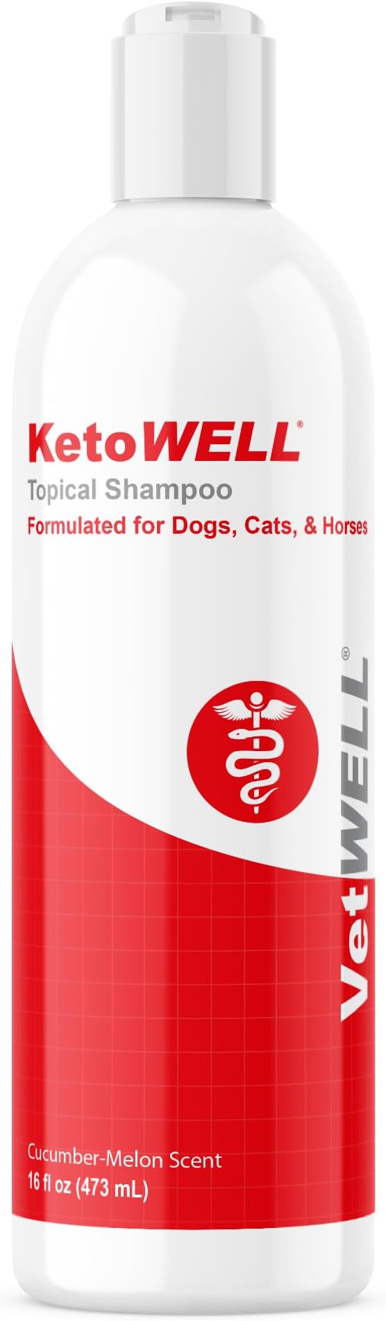 KetoWELL Topical Shampoo for Dogs, Cats and Horses - 16 Oz