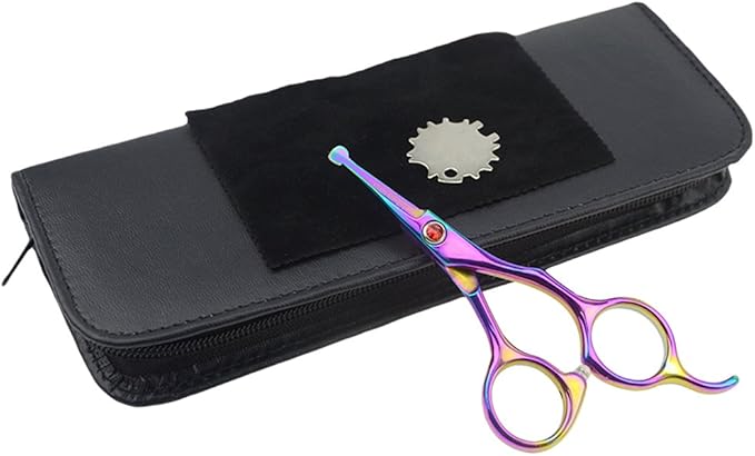 LILYS PET 5.0" Right-Handed Round-Tip Pet Grooming Scissors, Stainless Steel Small Ball Tip for Nose, Ear, Face, Paw Hair for Dogs and Cats
