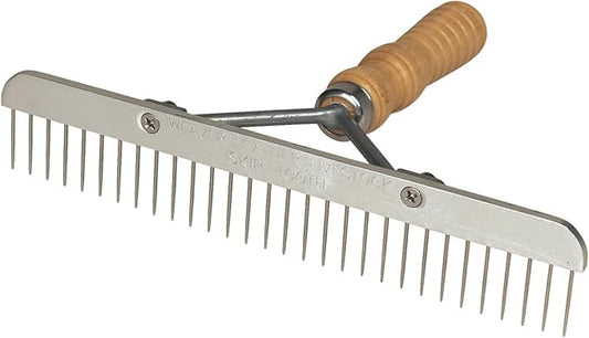 Weaver Leather Skip Tooth Comb w/Wood Handle & Stainless Steel Replaceable Blade