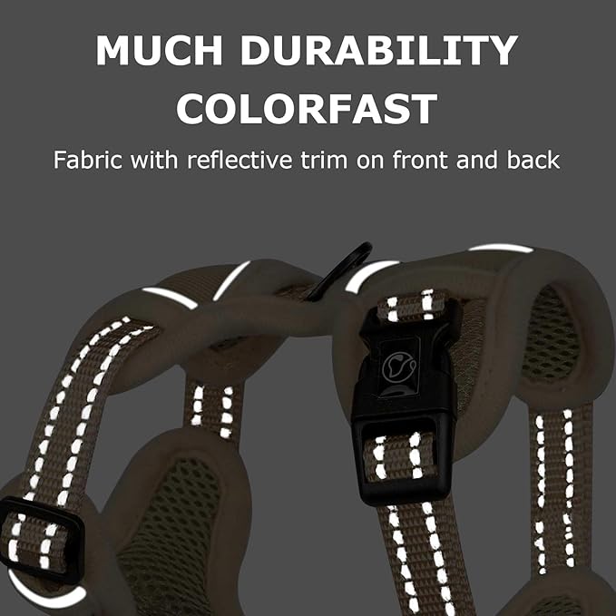 No Pull Dog Harness, Reflective Adjustable Vest, with a Training Handle + 2 Leash Hooks+ 2 Snap Buckles +4 Slide Buckles