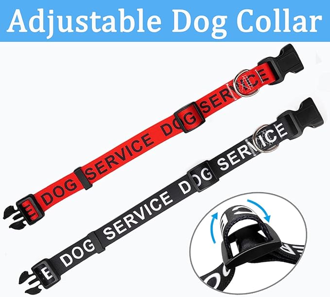 MayPaw Service Dog Collar, 1” and 1.5” Wide Dog Collar Strong Nylon Medium Large Extra-Large Dog Collar (Neck Fit 17.5-27",1.5" Wide, Black)