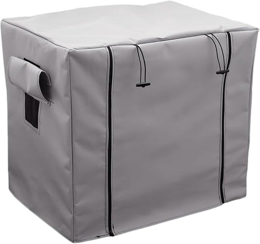 Dog Crate Cover Waterpoof Grey Pet Kennel Covers for Puppy Cat Indoor Outdoor Fit for 1 Door Wire Crate, 35.43x22.05x26.77 Inch