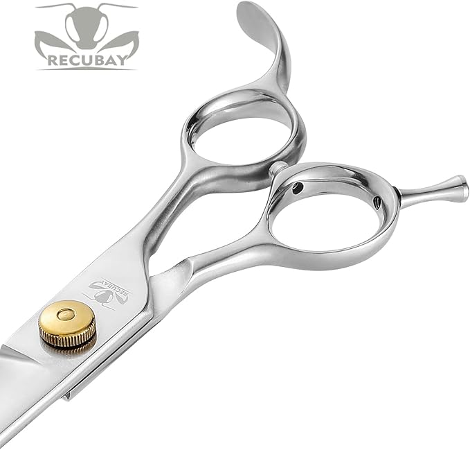 Gold Mantis Professional Dog Shears, 7.5" Curved Shear For All Breeds, Sharp and Smooth Scissoring Tools