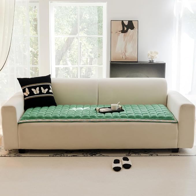 Dog Couch Cover Protector, Couch Cover for Dogs Washable, Pet Couch Covers for Sofa, Non Slip Dog Bed Sofa Cover (Green, 27.6" x 70.9")