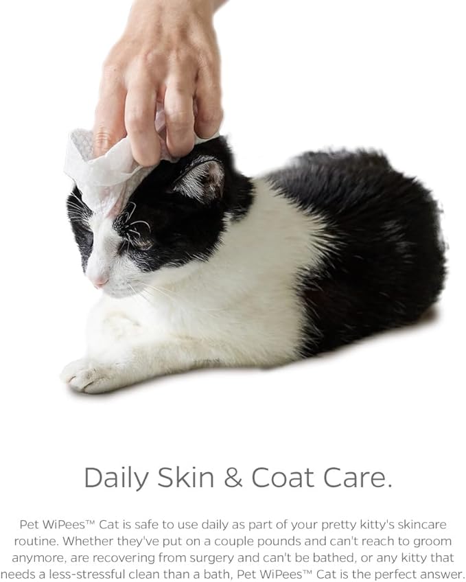 Pet Parents® Pet WiPees™ Cat All Purpose Cat Wipes, Pet Wipes, All Purpose Wipes for Cats & Cat Bath Wipes, Cat Cleaning Wipes (100 Count (Pack of 4), Calming)