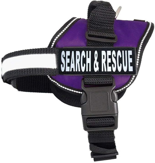 Search & Rescue Harness Vest Cool Comfort Nylon for dogs Small Medium Large Girth Purchase comes with 2 Reflective Search & Rescue removable patches. Please measure your dog before ordering.