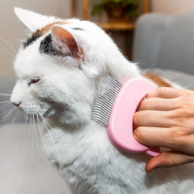 2 Pcs Cat Combs, Soft Fine Teeth Cat Hair Comb Pet Massage Comb, Short Long Hair Removal Massage Cat Shell Comb, Dog Cat Deshedding Brush Grooming Comb for Shedding Matted Fur, Knots & Tangles (green)