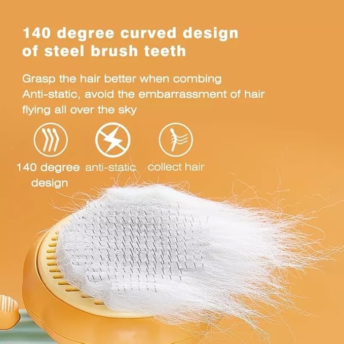 Premium Pet Comb Brush - Pet Brush for Bathing, Puppy grooming comb Brush with High-Density Teeth, Effective Pet Bath Brush for Cats and Dogs Long and Short Hair (Green)