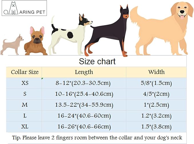 ARING PET Valentine's Day Dog Collar-Fancy Dog Collar with Felt Flower, Comfortable Cotton Heart Dog Collars Pet Collars with Metal Buckle