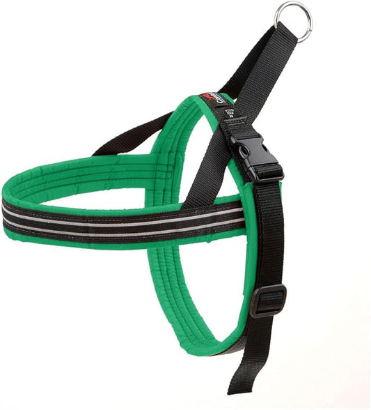 ComfortFlex Sport Harness - American Made No Pull Dog Harness Medium Sized Dog - Lightweight, Padded, Reflective No Rub Harness for Walking, Running and Control - Medium, Kelly Green
