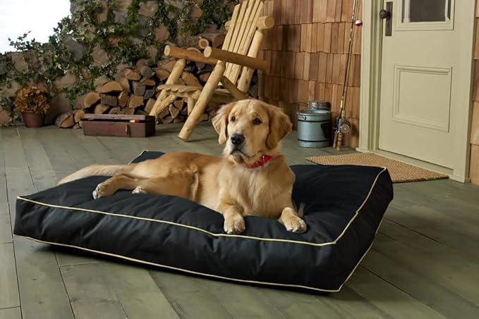 Dog Bed Cover 54Lx44Wx4H Inch.Waterproof Heavy Duty Durable Oxford Dog Bed Replacement Covers with Zipper.Washable Removable Pet Bed Mattress Protector Cover.Black,Cover Only.