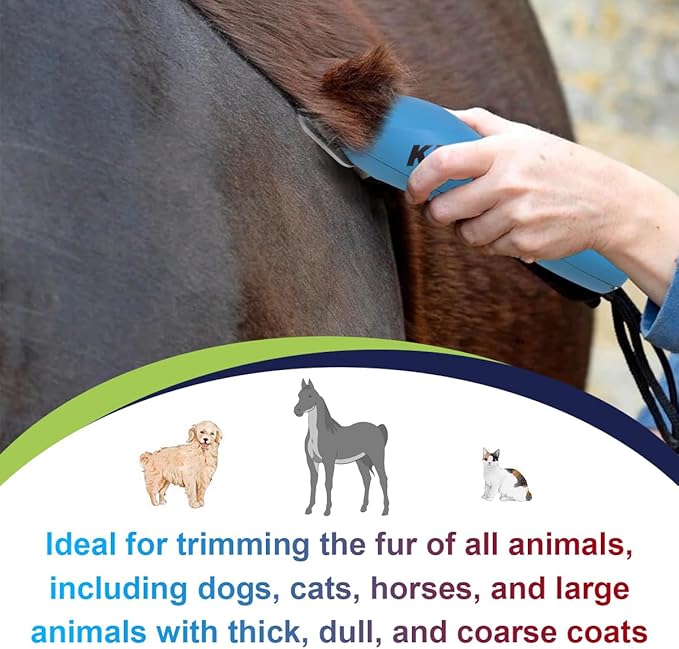 Size 7FW/5FW/4FW Detachable Dog,Cat,Sheep & Horse Grooming Wide Blades Set,Compatible with Andis,Oster A5,Wahl KM10 Series Clippers,Cut Length 1/8"(3.2mm) to 3/8”(9.5mm),3 Pack