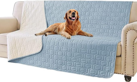 Waterproof and Anti-Slip Dog Bed Cover and Pet Blanket Sofa Pet Bed Mat ，car Incontinence Mattress Protectors Furniture Couch Cover for Most Cats Dogs, Pets（52x82-Stoneblue）