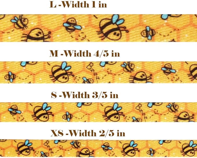 QQPETS Dog Harness Leash Set Adjustable Heavy Duty No Pull Halter Harnesses for Small Medium Large Breed Dogs Back Clip Anti-Twist Perfect for Walking (XS(12"-18" Chest Girth), Yellow Bee)