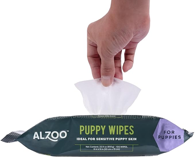 Grooming Wipes for Puppies, 100% Plant-Based Active Ingredients, 100 Count