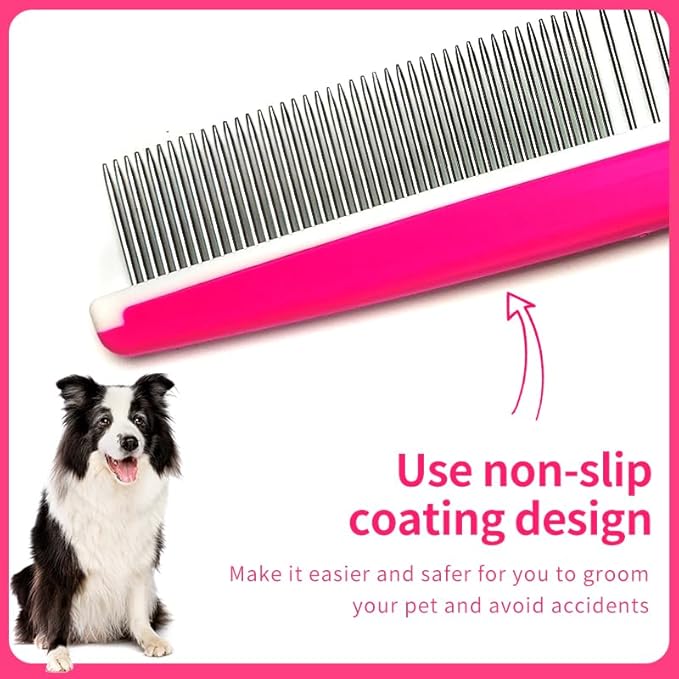 Dog & Cat Grooming Combo - 4-in-1 Brush Kit with Hair Remover, Knot Detangler, and Shampoo Dispenser