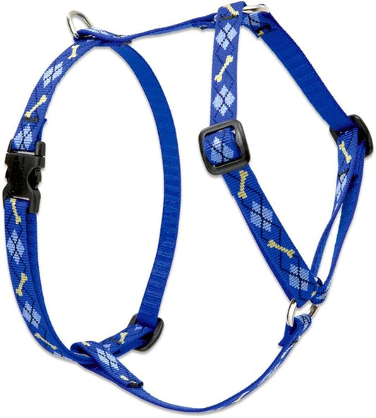 LupinePet Originals 1/2" Dapper Dog 12-20" Adjustable Roman Dog Harness for Small Dogs