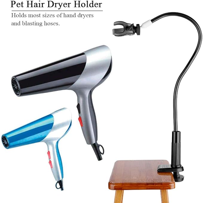 Hands- Dog Pet Grooming Table Hair Dryer Stand HolderDog Pet Hair Dryer Holder Dog Cleaning and Grooming Supplies