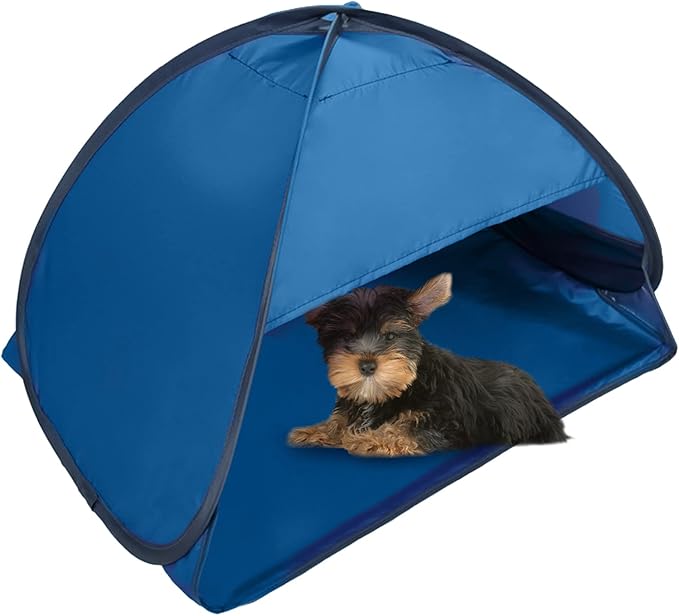 Pop Up Beach Sun Tent, 1 Pack Mini Beach Sun Shade Face Head Shade Protection Tent for Outdoor Picnic Beach Camping, Blue, L