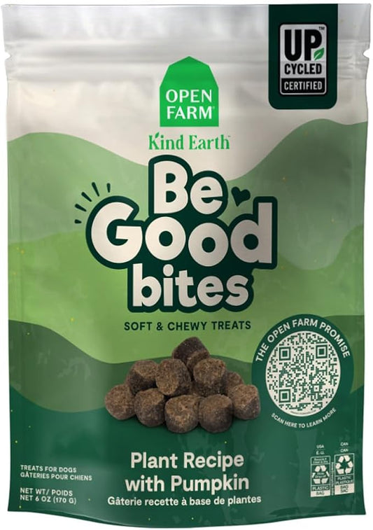 Open Farm Dehydrated Dog Treats, Gently Cooked Recipe with Natural Simple Ingredients and No Artificial Flavors or Preservatives (1 Pack Training Treats Plant & Pumpkin)