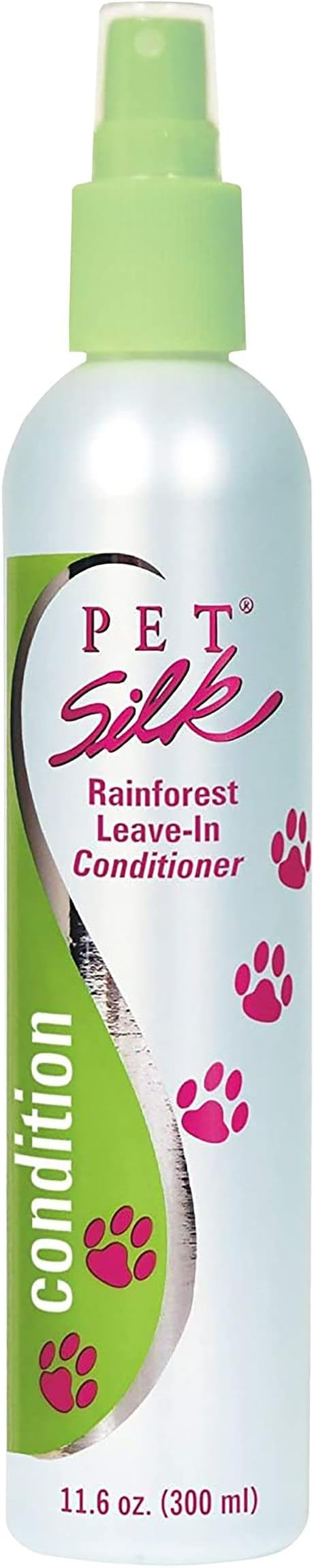 Pet Silk Rainforest Clean Scent Leave-in Conditioner 11.6oz, Long-Lasting Fragrance for Your Pet's Coat, Detangler for All Pets, Infused with Vitamin E, Gentle & Safe for Your Pet's Skin and Coat!