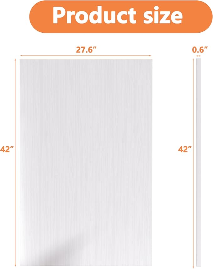 Piskyet Dog Crate Topper Wood Countertop for 48 42 36 30 24 inch Dog Cage, Dog Crate Cover,Dog Kennel Topper(Crate Not Include) (White, for 42 Inch Crate)