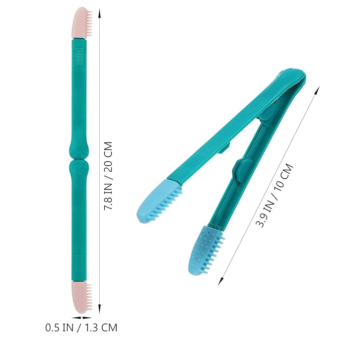 POPETPOP 2 Pcs Pet Eye Comb Tear Tool - Multifunctional Cat Eye Comb Brush, Dog Grooming Combs for Dogs Cats Removing Crust and Mucus