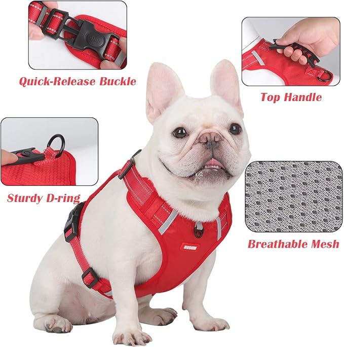 No Pull Dog Harness Reflective No Choke Pet Padded Vest Harness for Small Medium Large Dogs,Breathable Heavy Duty Dog Walking Harness with Easy Control Handle for Outdoor Training Running