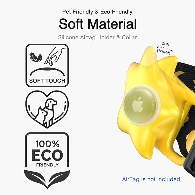 Airtag Dog Collar, Dog Collar for Large Dogs, Dog Collars for Medium Dogs, Dog Collars for Small Dogs with AirTag Holder Case, Dog GPS Tracker Collar (Pink, Small)