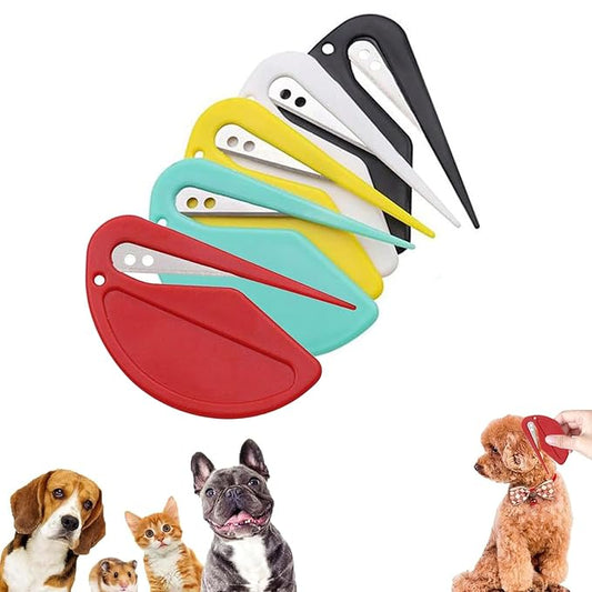 Pet Grooming Kit - Deshedding Brush and De-Knotting Combs for Cats, Dogs, Puppies, and Kittens