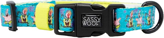 Dog Collar Spongebob Squarepants™ Jelly Fishin' - M, Adjustable, Durable, Comfortable and Stylish Pet Accessories for Medium Dogs