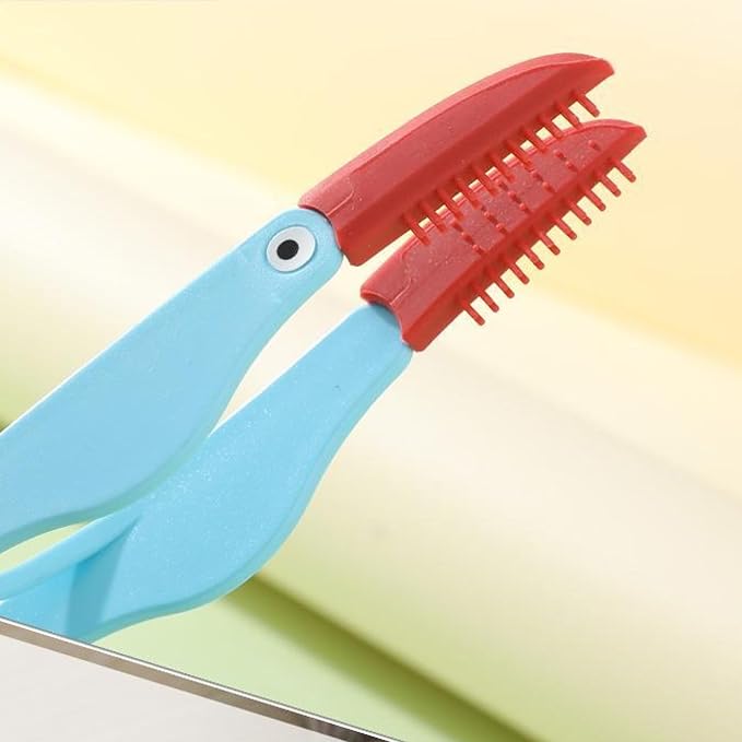 3PCS Soft Washable Pet Grooming Tools - Tear Stain Brush, Eye Excrement Comb with Handle, Tear Remover Comb for Cats and Dogs