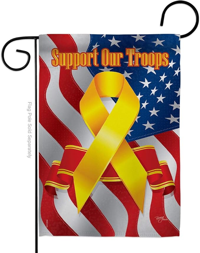 Breeze Decor Patriotic Pug Garden Flag Pack Dog Puppy Spoiled Paw Canine Fur Pet Nature Farm Animal Creature Support Our Troops House Banner Small Yard Gift Double-Sided, Made in USA