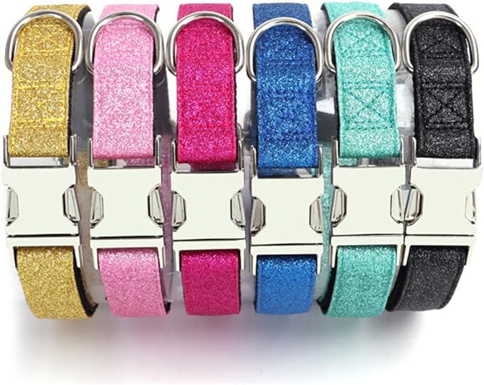 YSHOME&PET Bling Dog Collar with Bow Tie, Adjustable Bowtie Dog Collar with Metal Buckle D-Ring Soft Pet Collars for Cats Small Medium Large Boy or Girl Dogs Daily Walking or Holiday Party