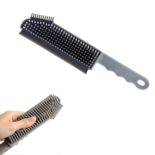 Pet Hair Removal Brush, Pet Hair Remover, 3 in 1 Mirror Cleaning Brush with Scratch Free Rubber Bristles and Handle, Ideal for Cars, Seats, Sofa, Carpets, yard, Removes Hair from Surfaces
