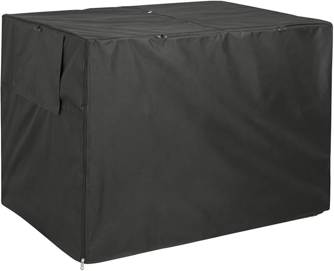 Explore Land 42 inches Dog Crate Cover Heavy Duty Polyester Pet Kennel Sunshade Universal Fit for Wire Cage (Black)