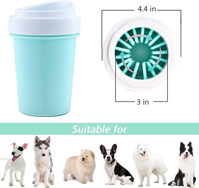 Portable Silicone Paw Washer for Large/Petite Dogs - Easy to Use & Clean, Nice Packing