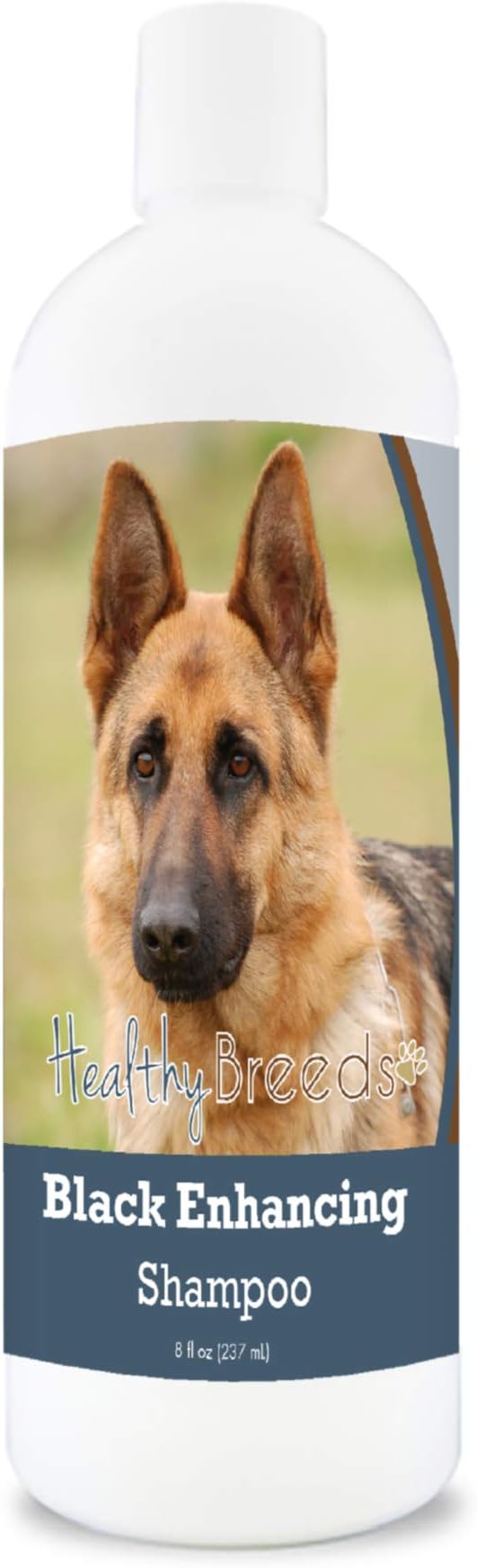 Healthy Breeds German Shepherd Black Enhancing Shampoo - Gentle Cleanser with Vitamin E, Aloe & Coconut Oil That Adds Brilliance, Shine & Intensity to Darker Coats - Floral Scent - 8 oz