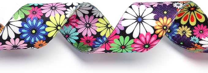 No Pull Dog Harness for Small, Medium, and Large Pets - Floral Pattern Nylon Safety Training Dog Harness (L, Fireworks)