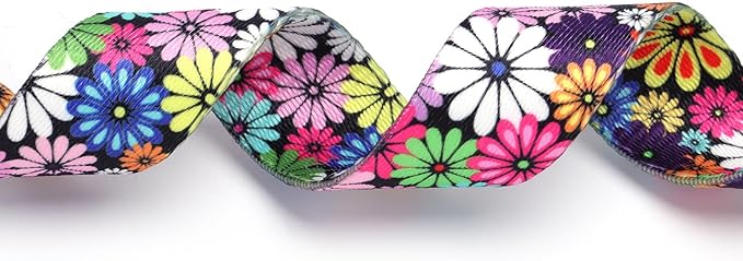 No Pull Dog Harness for Small, Medium, and Large Pets - Floral Pattern Nylon Safety Training Dog Harness (XS, Hornflower)