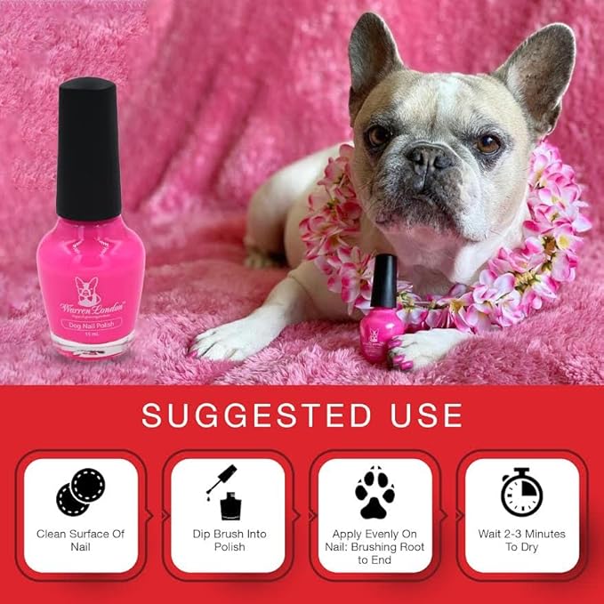 Warren London Dog Nail Polish in A Bottle Premium Coverage & Color- Made in USA- Blue
