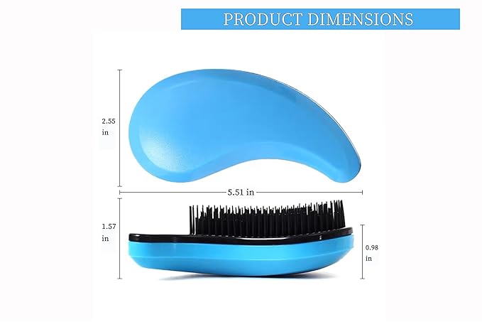 Puppy Brush for Small Dogs - Soft Dog Brush - Perfect Yorkie, Shih Tzu, Maltipoo & Maltese Grooming - Gentle Dog Hair Remover Brush for Easy Pet Hair Removal & Grooming at Home （Blue）