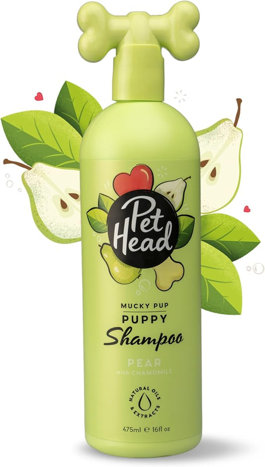 Mucky Pup Puppy Shampoo | Pear Scent | Shampoo for Puppies from 8 weeks | Professional Grooming | Vegan Dog Shampoo | Gentle Formula for Puppies | Made in USA | 16 fl. oz.