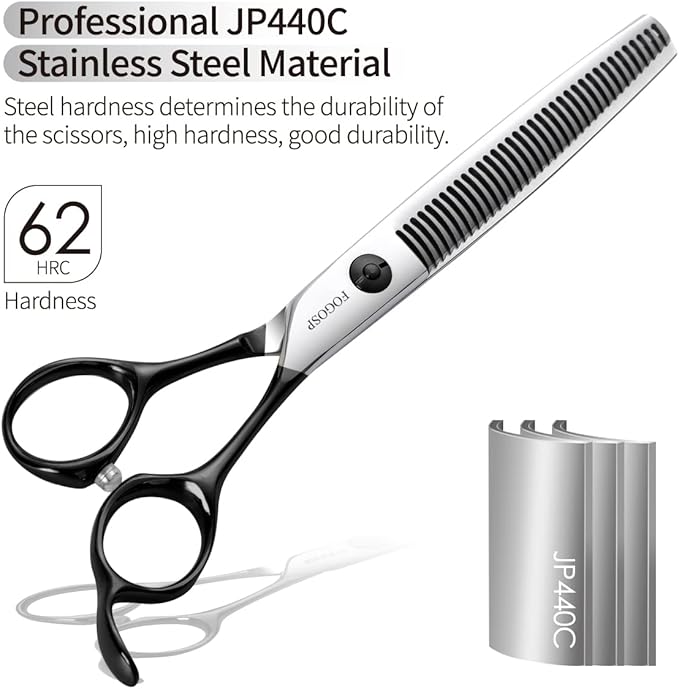 Dog Thinning Shears for Grooming 36 Teeth 6.5" Dog Blending Shears for Grooming Small Medium Dogs Professional Pet Thinners Blenders Scissors for Right Groomer(Blender, Black)