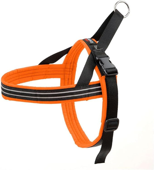 ComfortFlex Sport Harness - American Made No Pull Dog Harness Medium Sized Dog - Lightweight, Padded, Reflective No Rub Harness for Walking, Running and Control - Medium, Hunter Orange