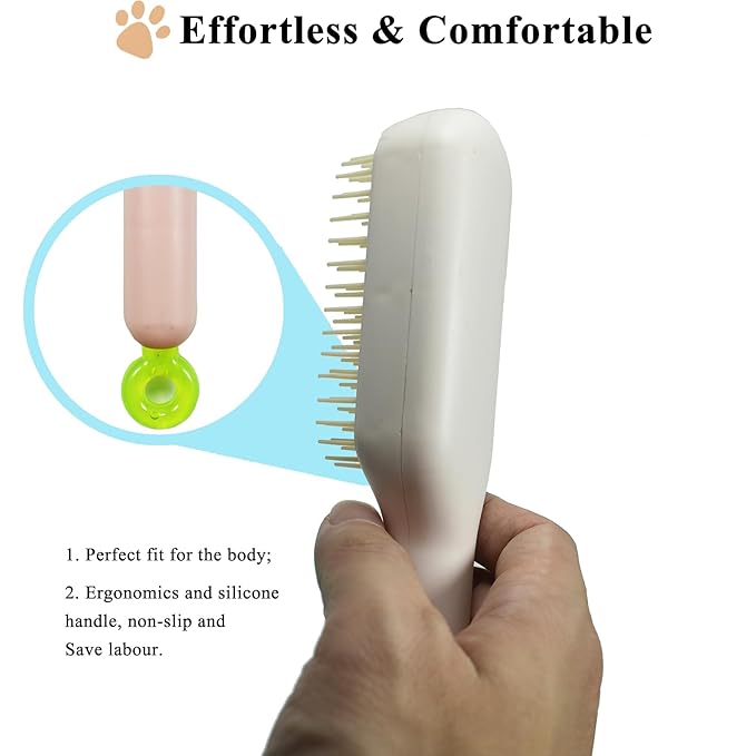 Scalable Grooming Brush for Small Dogs, Puppy Brush ， Soft Dog Brush for Shih Tzus, Yorkies, Maltipoos, Maltese (Pink)