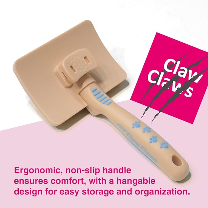 Pet Slicker Brush for Large Dogs, Plastic Handle, Gently Remove Tangled and Mats Hair, Pet Grooming Brush Tool, Sheepskin Wool Carders (8" Quick Cleaning)