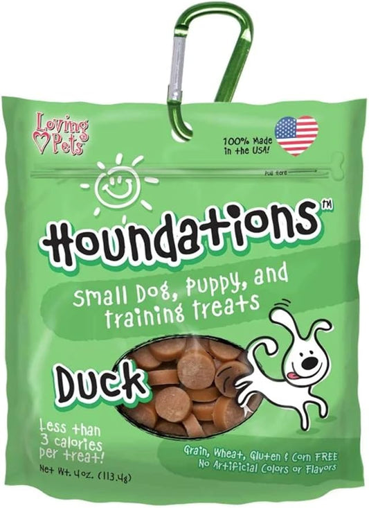 Loving Pets Houndations Duck Training Treats Dog Treat, 4 Oz/One Size