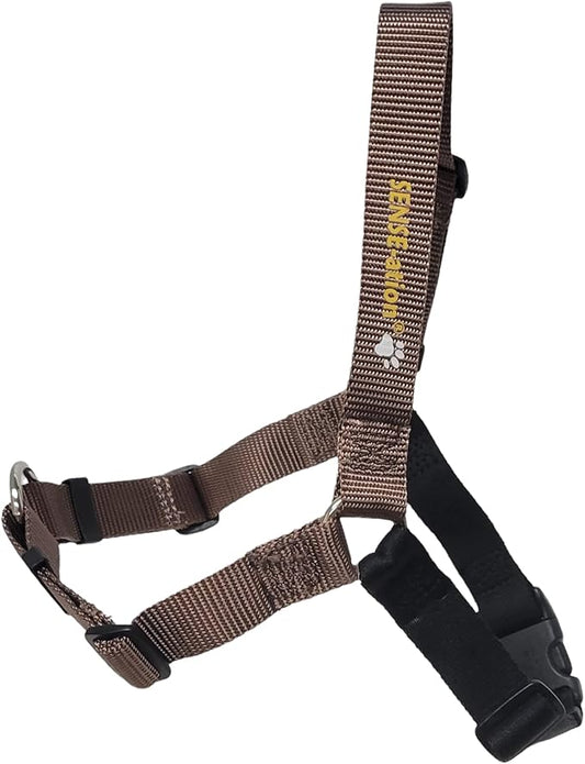 The Original Sense-ation No-Pull Dog Training Harness (Medium/Large 1", Brown)